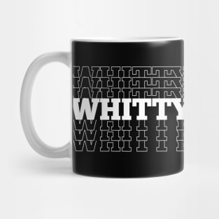 Whitty Hutton Repeated Stacked Text Mug